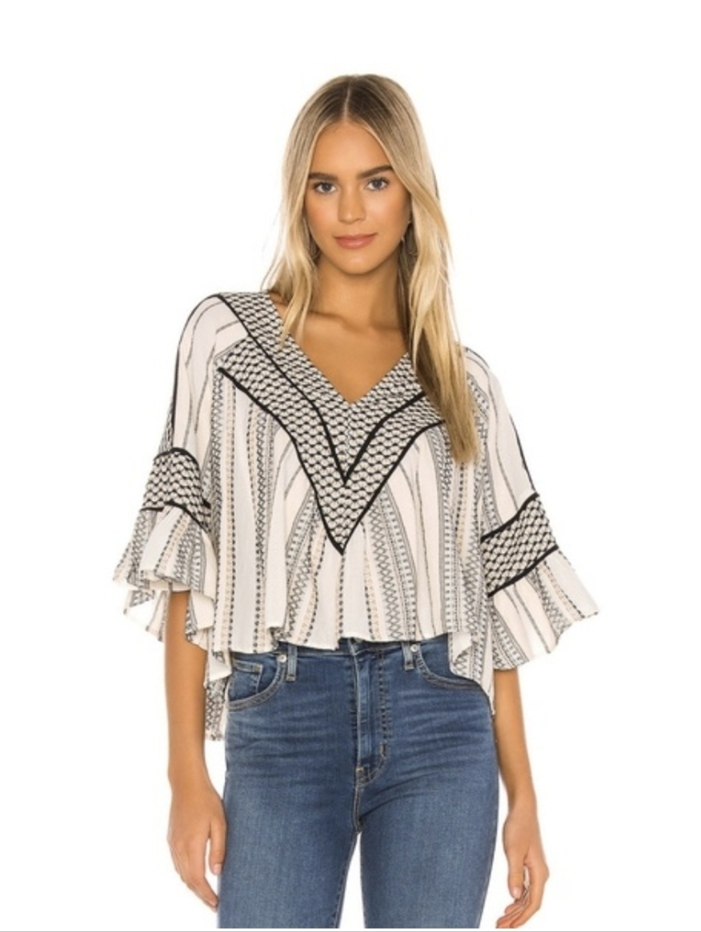 Free People Running On A Dream Embroidered Top